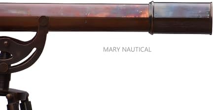 Vintage Anchor Style Telescope With Stand Wooden Tripod 50 Inch