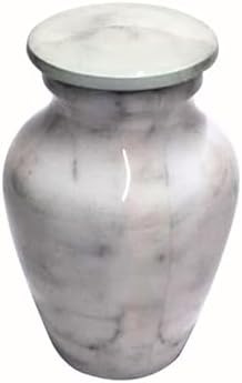 HIGHSTREET Nautical Aluminum Cremation Urn 3 Inch Marble Finish