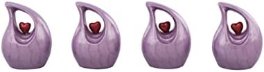 Heart of Love Cremation Urn Purple Red Keepsake 4