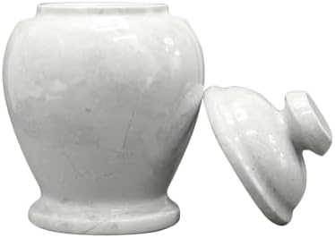 Elegant Marble Cremation Urn with Beige Finish