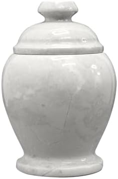 Elegant Marble Cremation Urn with Beige Finish
