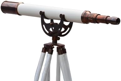 Anchor Master Brass Telescope With Wooden Stand