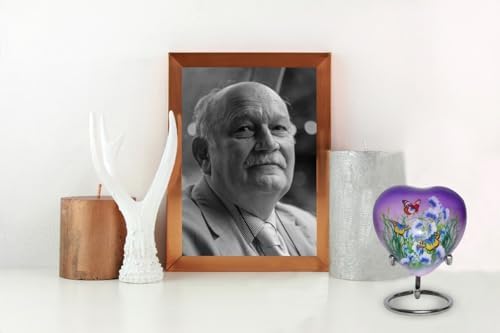 Bold Divine Butterfly Cremation Urns Purple Heart Shape
