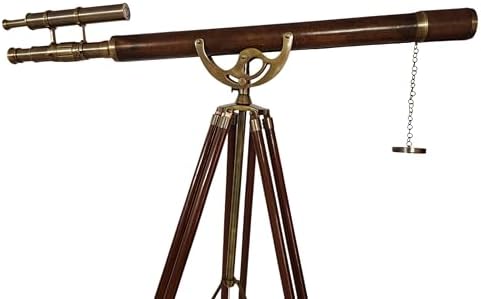 Vintage Brass Telescope with Double Barrel Antique Finish