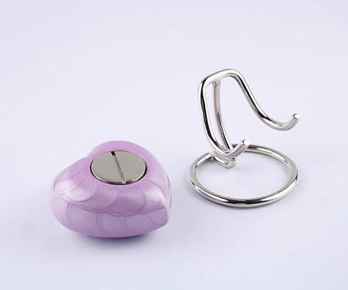 Small Heart Urn for Ashes in Brass - Purple