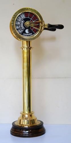 30 Inch Brass Ship Engine Telegraph with Wooden Base