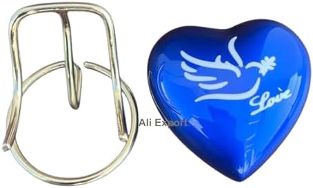 Red Heart Shaped Cremation Urn with Stand - Small Urn for Human Ashes