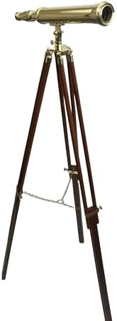 Heritage Lookout 18 Inch Brass Telescope with 10X Magnification and 37mm Lens