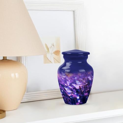 Purple Butterfly Urns for Human Ashes 3 Inch Mini Keepsake