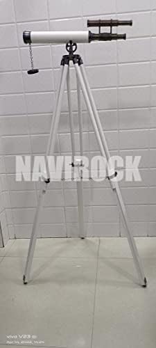 Nautical Ship Brass Telescope with Wooden Tripod