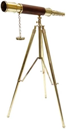 Vintage Brass Tube Telescope with Antique Tripod Stand