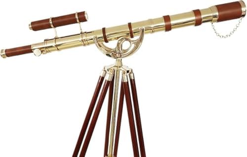 Vintage Marine Brass Telescope with Adjustable Tripod