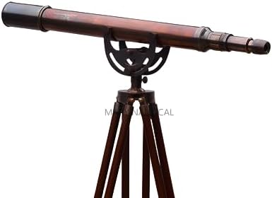 Vintage Anchor Style Telescope With Stand Wooden Tripod 50 Inch