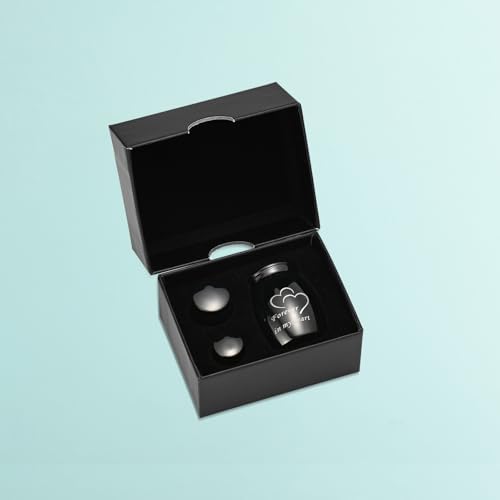 3 Pack Stainless Steel Urns for Ashes Human Dog Cat Black