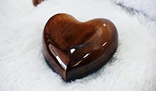 Heart-Shaped Wooden Urn for Ashes Handmade Keepsake Box