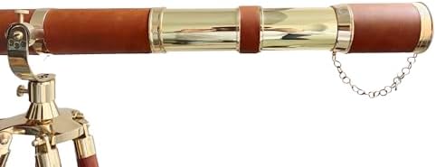 Navirock Vintage Brass Telescope with Leather Cover