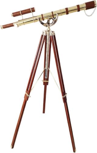 Vintage Marine Brass Telescope with Adjustable Tripod