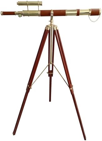 Navirock Vintage Brass Telescope with Leather Cover
