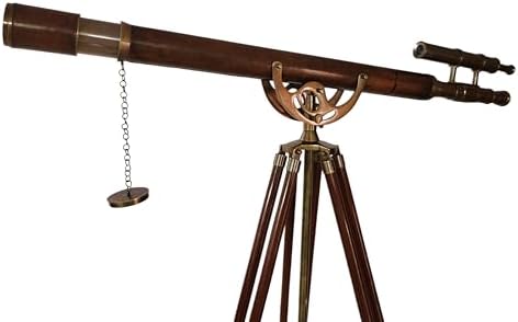 Vintage Brass Telescope with Double Barrel Antique Finish