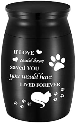 Small Cat Ash Urn 157 Inch Mini Memorial Stainless Steel Pet Keepsake