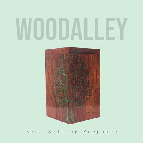 Handcrafted Rosewood Resin Cremation Urn Tree of Life