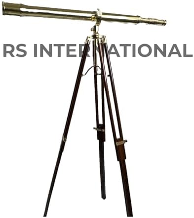 Celestial Captain 1 Meter Brass Telescope with 52mm Lens and 15X Magnification