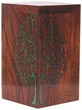 Handcrafted Rosewood Resin Cremation Urn Tree of Life