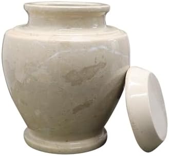 BT Decorative Marble Cremation Urn for Adults 202 Cubic Inch Capacity