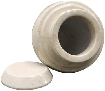 BT Decorative Marble Cremation Urn for Adults 202 Cubic Inch Capacity