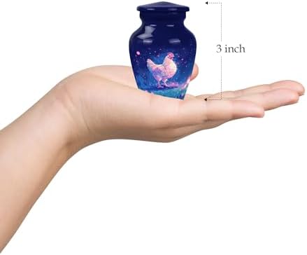 Mini Cremation Urn - 3 Inch Durable Metal Ash Container