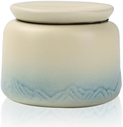 Small Ceramic Urn for Human Ashes - Beige Keepsake Memorial Urn