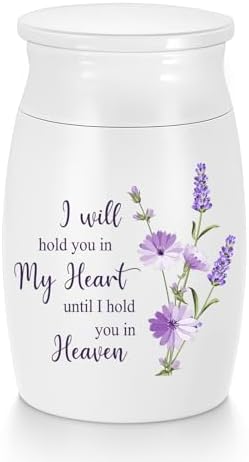 Mini White Urn for Human Ashes 3 Inch Cremation Keepsake