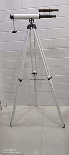 Nautical Brass Telescope with Wooden Tripod
