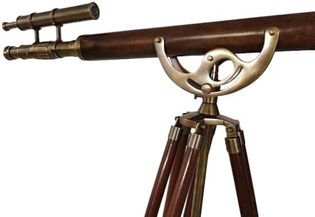 Vintage Brass Telescope with Double Barrel Antique Finish