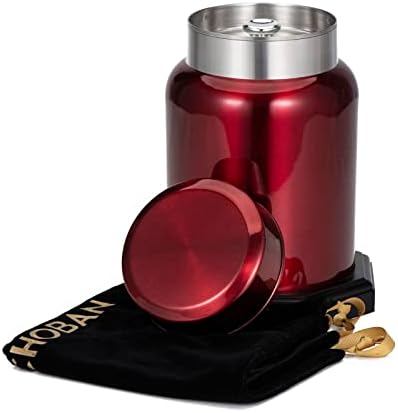 ARCHOBAN Decorative Cremation Urn for Human Ashes Wooden Base Up to 200 lbs