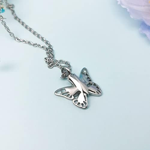 Butterfly Cremation Urn Necklace for Ashes