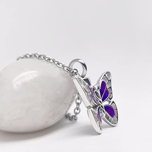 Butterfly Cremation Urn Necklace for Ashes