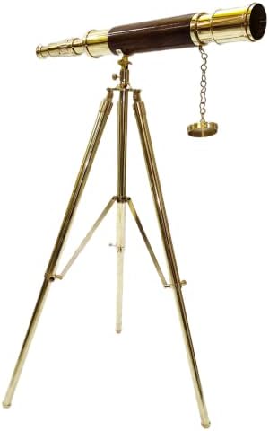 Vintage Brass Tube Telescope with Antique Tripod Stand
