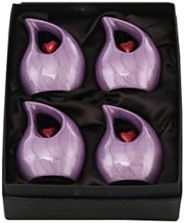 Heart of Love Cremation Urn Purple Red Keepsake 4