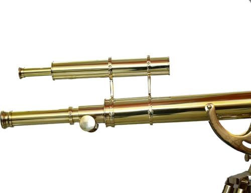 Nautical Double Barrel Brass Telescope Floor Stand