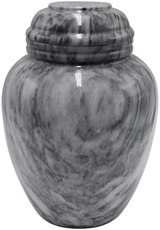 Elliptical Decorative Marble Urn - Luxury Keepsake for Ashes