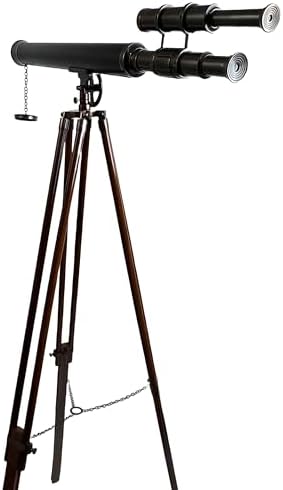 Admirals Legacy 32 Inch Antique Copper Telescope with 10X Magnification