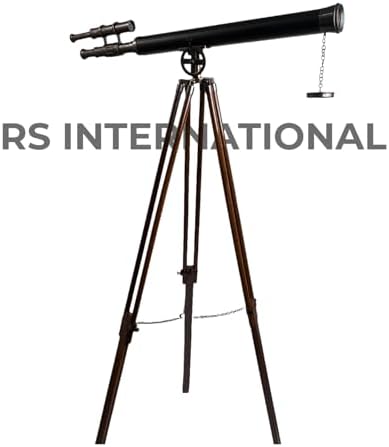 Admirals Legacy 32 Inch Antique Copper Telescope with 10X Magnification