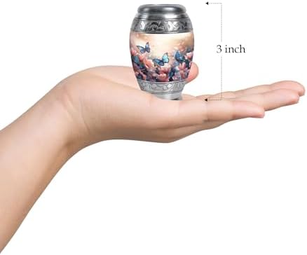 Butterflies in Blossoms Mini Keepsake Urns for Ashes Set of 2