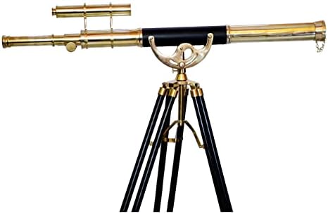 Vintage Double Barrel Brass Telescope Stand