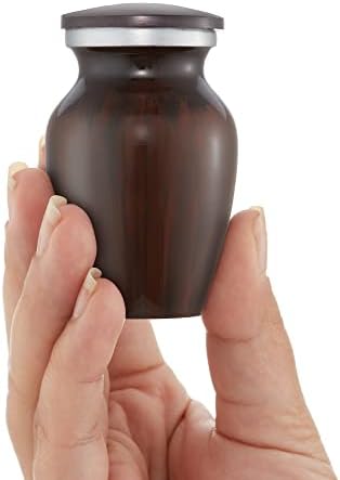 Reminded Brown Mini Cremation Urn with Velvet Case