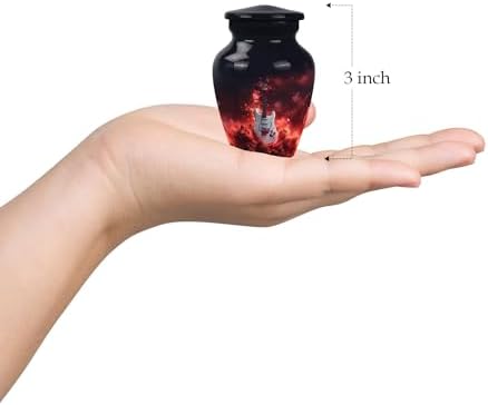 Guitar Decorative Urn for Human Ashes Black 3 Inch