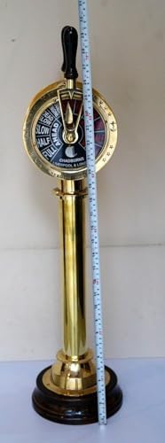 30 Inch Brass Ship Engine Telegraph with Wooden Base