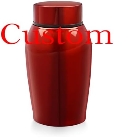 Custom Photo Urn for Ashes Keepsake - 55 Inch Red