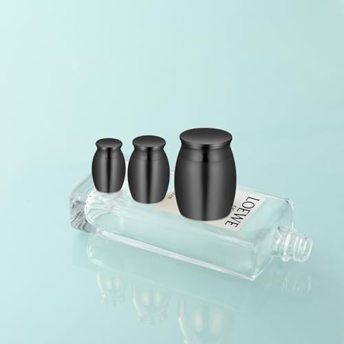 3 Pack Stainless Steel Urns for Ashes Human Dog Cat Black